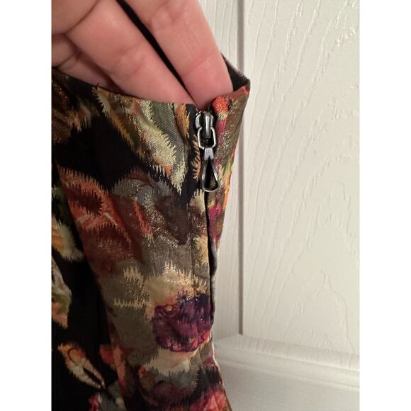 Anthropologie Floral Dress with Black Base - Picture 7 of 11